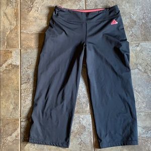 Adidas Charcoal-Gray Drifit Capris Size S